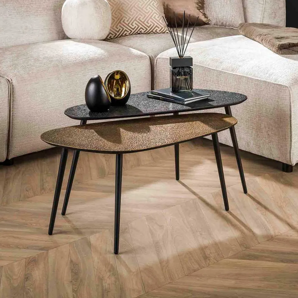 Couchtisch Duo in Nierenform - Emra (zweiteilig)