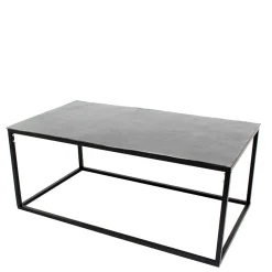 Couchtisch mit Aluminium Platte in Dunkelgrau - Limella