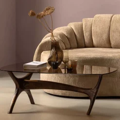 Couchtisch mit Platte aus getöntem Glas - Gabela