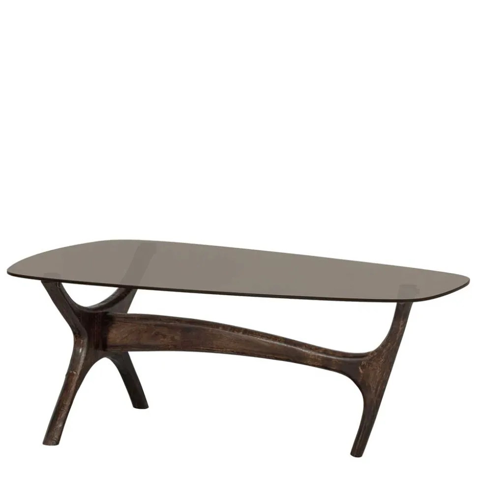 Couchtisch mit Platte aus getöntem Glas - Gabela