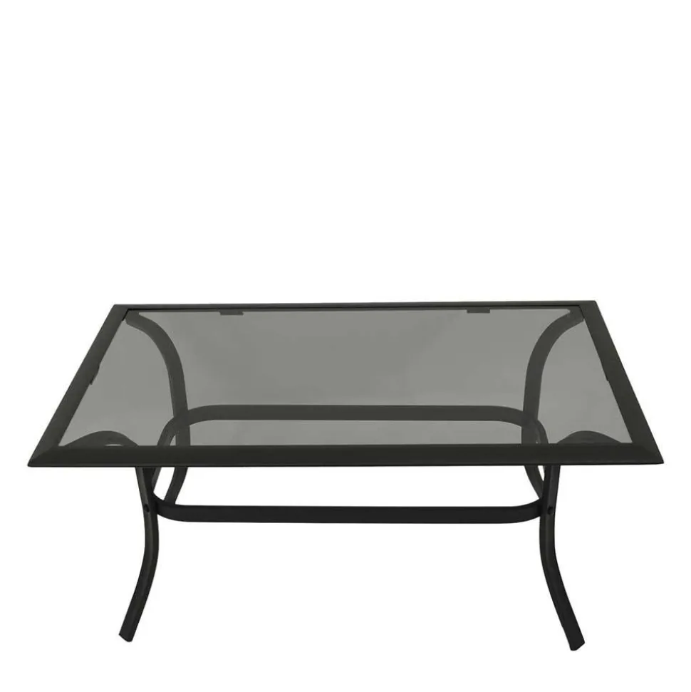 Couchtisch mit Rauchglas Platte - Tubrina