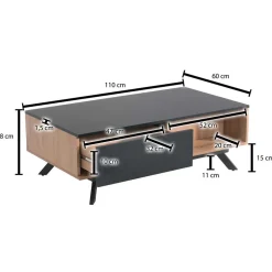Couchtisch mit Schubladen & Fächern - Heraklion