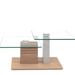 Couchtisch mit zwei Glasplatten modern - Olbiancas