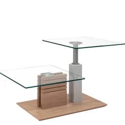 Couchtisch mit zwei Glasplatten modern - Olbiancas