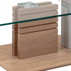 Couchtisch mit zwei Glasplatten modern - Olbiancas