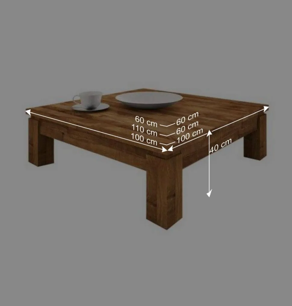 Couchtisch Nadalia aus Wildeiche Massivholz