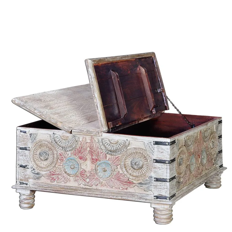 Couchtisch Truhe in White Wash - Pescara