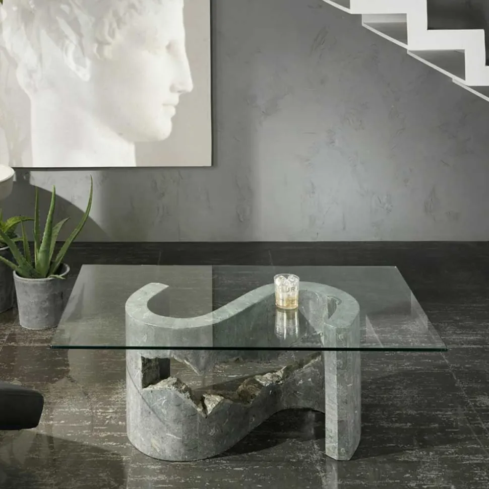 Couchtisch Varagosta aus Stein und Glas