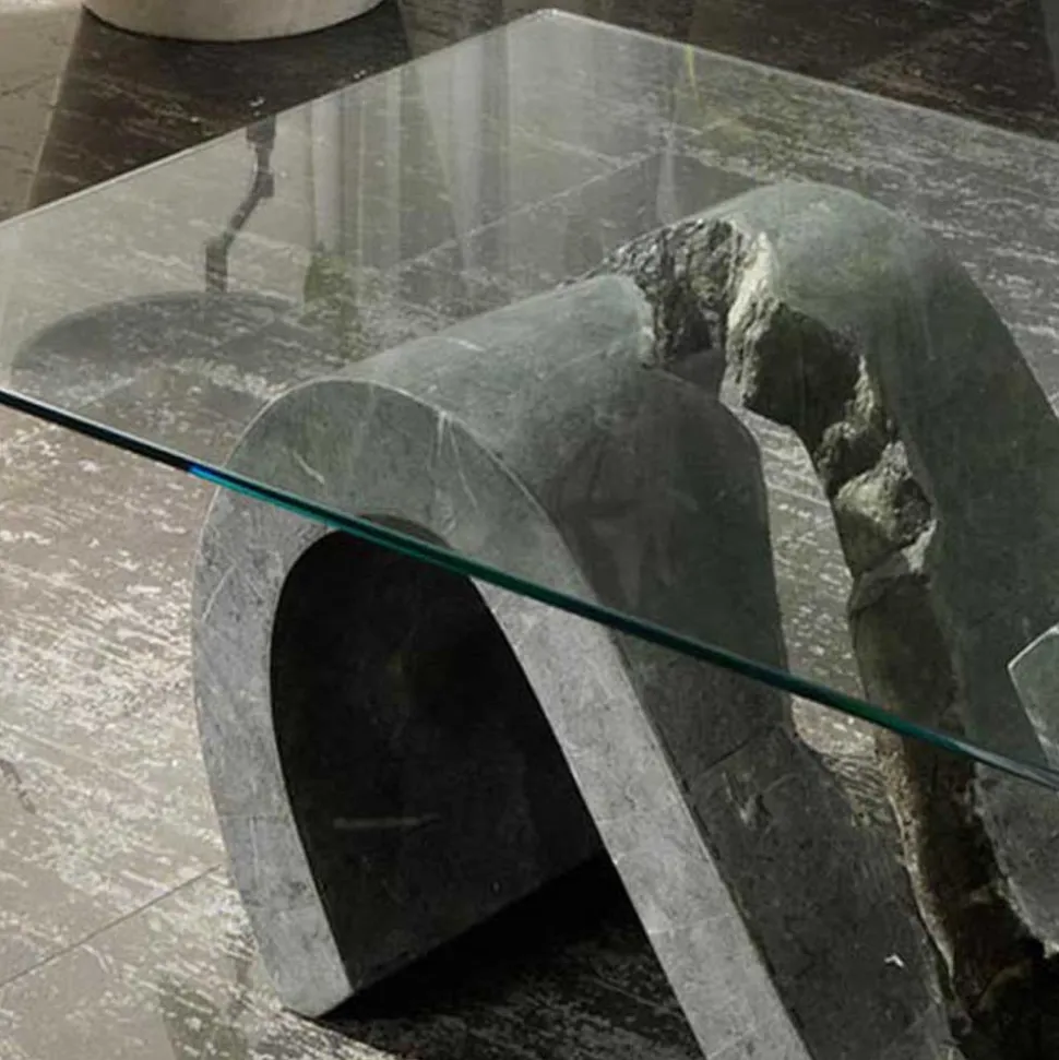 Couchtisch Varagosta aus Stein und Glas