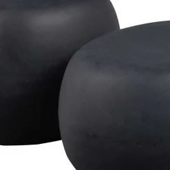 Couchtische aus Tonfaser in Anthrazit - Elhan (zweiteilig)