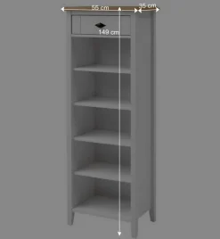 Country Badezimmer Regal aus Kiefer Massivholz - Sibiuta