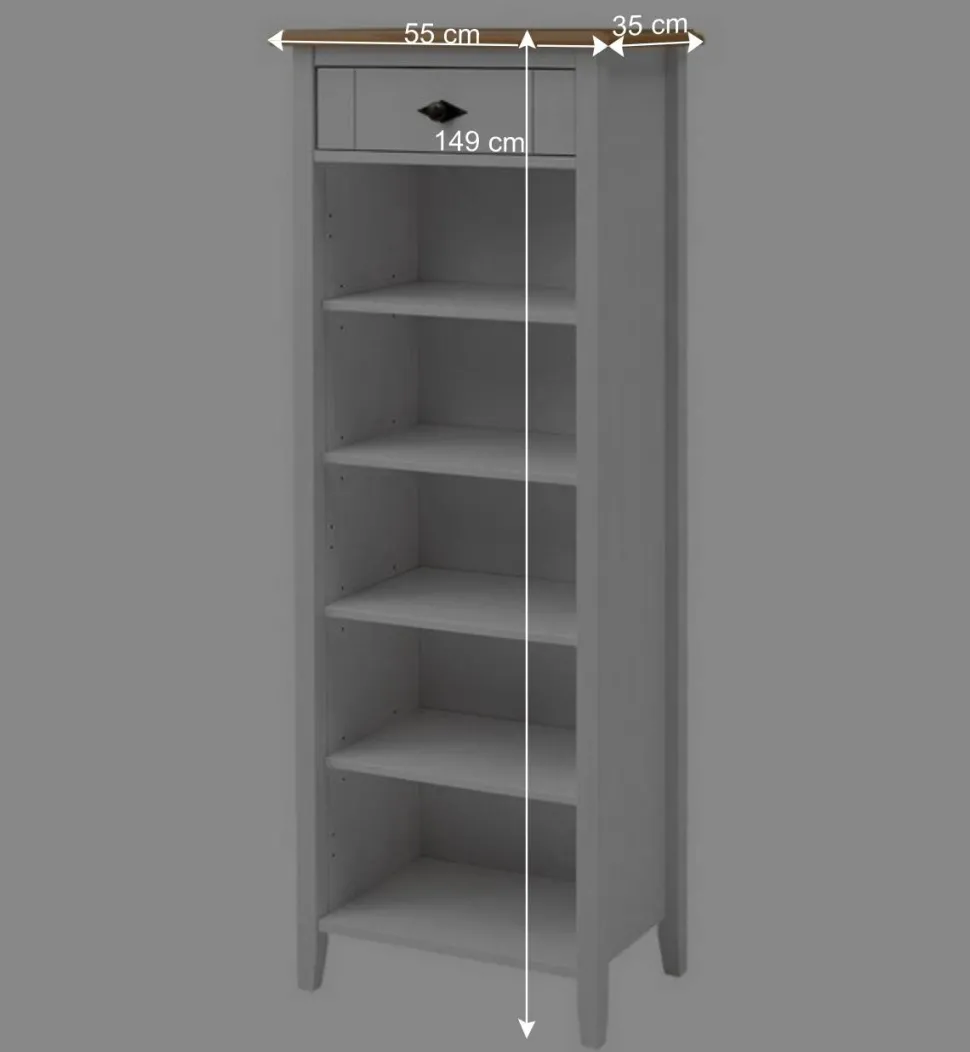 Country Badezimmer Regal aus Kiefer Massivholz - Sibiuta