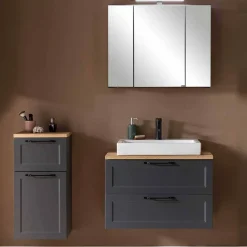 Country Chic Waschplatz und Unterschrank Set - Novelya (dreiteilig)