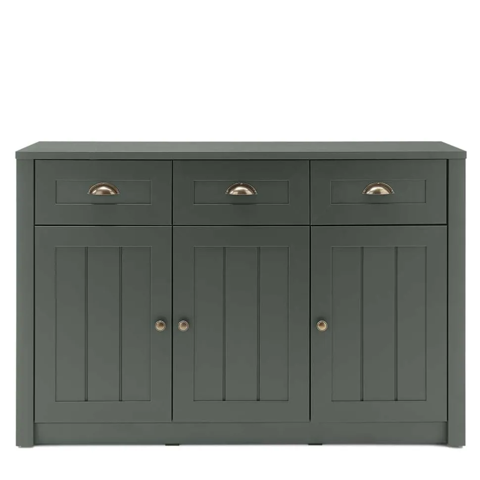 Country Kombi-Kommode in Dunkelgrün - Niestov