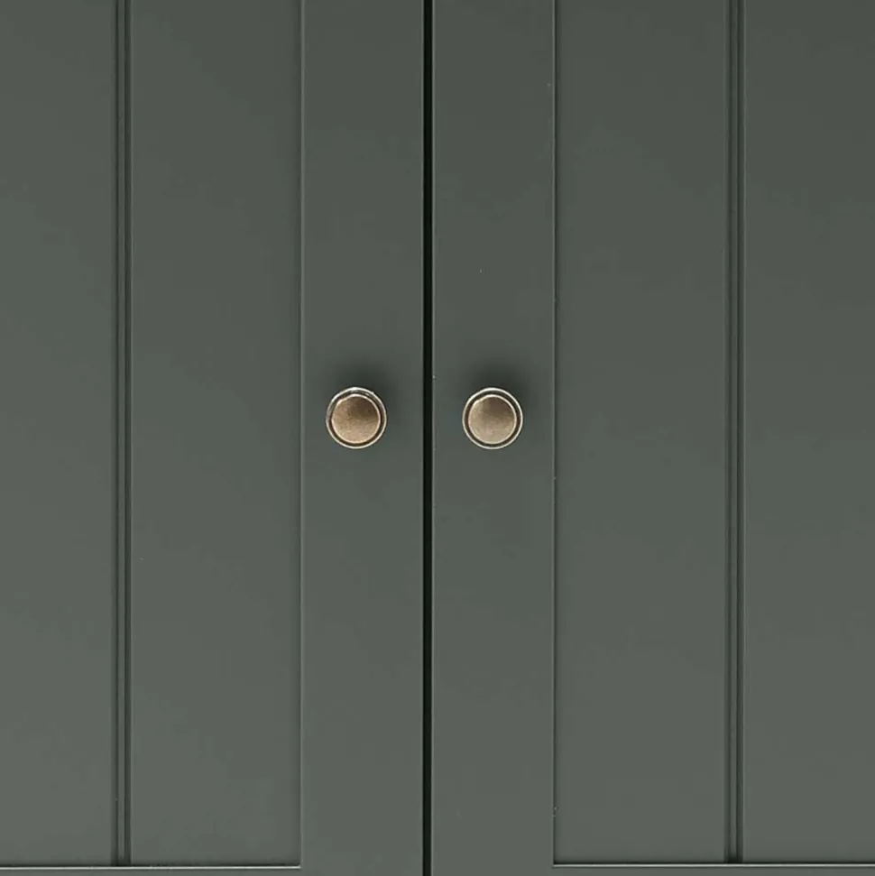 Country Kombi-Kommode in Dunkelgrün - Niestov