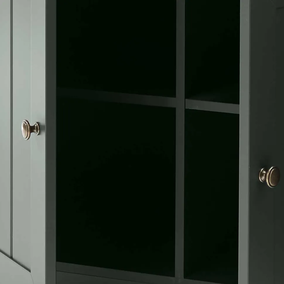 Country Kombi-Kommode in Dunkelgrün - Niestov