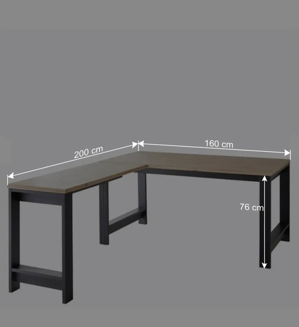 Country Style Eckschreibtisch zweifarbig - Joe