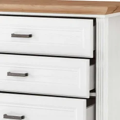 Country Style Hochkommode mit fünf Schubladen - Mehady