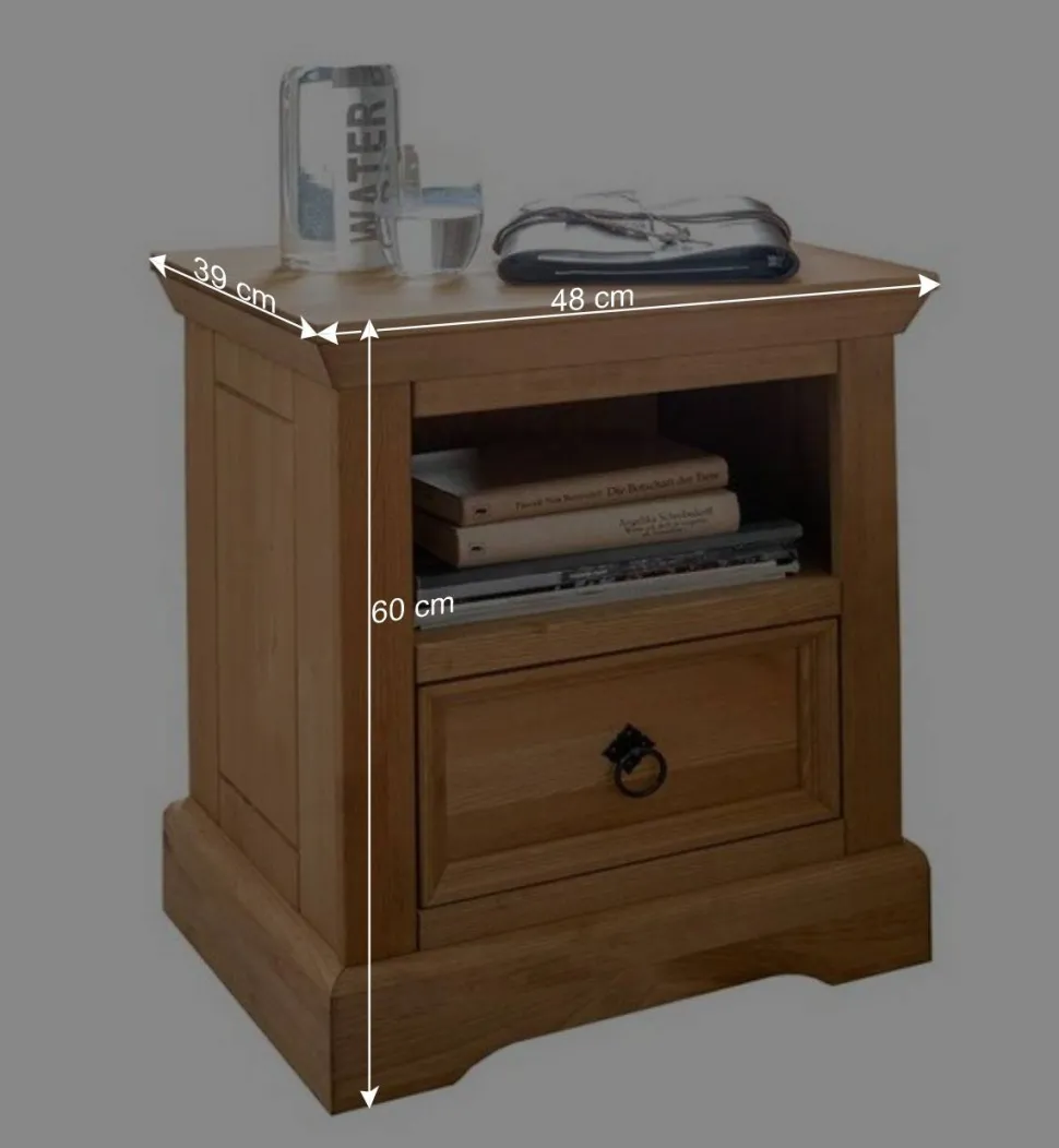 Country Style Nachtkommode 48x60x39 cm - Voeca