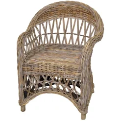 Country Style Rattansessel in Grey Wash - Lazium