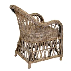 Country Style Rattansessel in Grey Wash - Lazium
