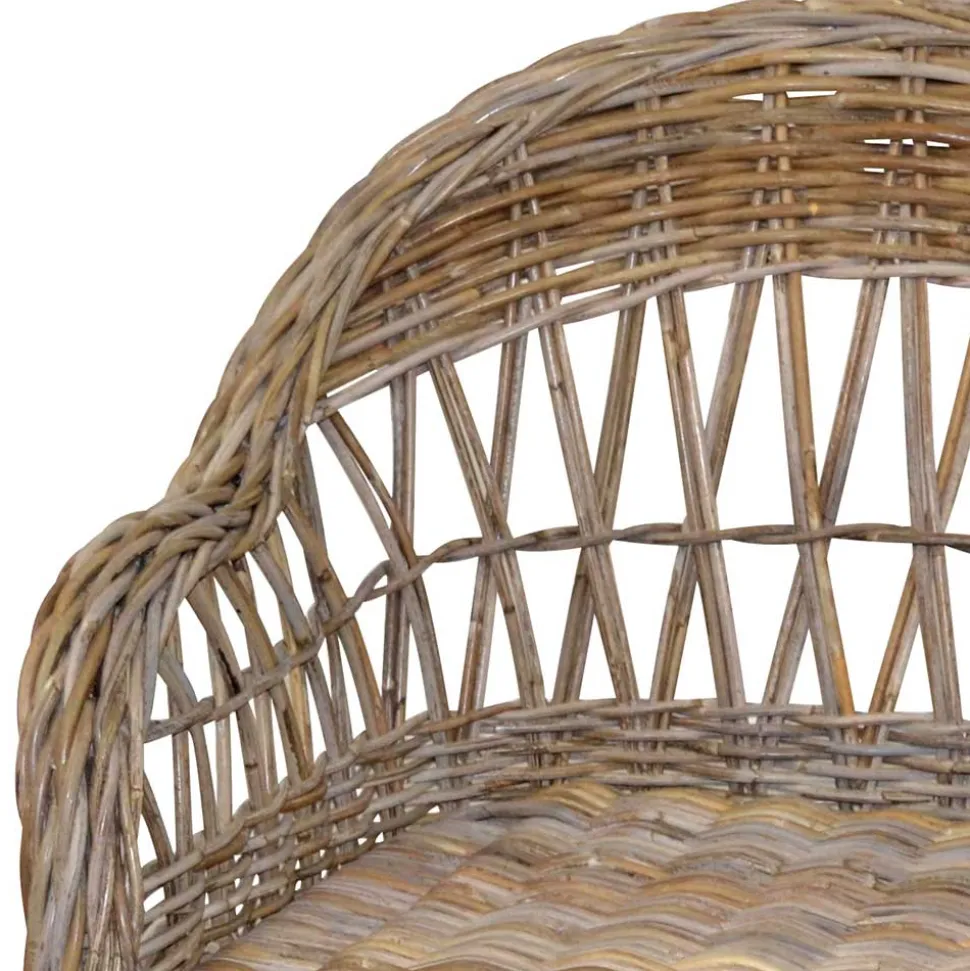 Country Style Rattansessel in Grey Wash - Lazium