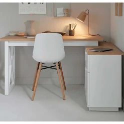 Country Style Schreibtisch mit Seitenregal - Ristina