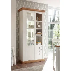Country Style Vitrinenschrank zweifarbig - Diatara
