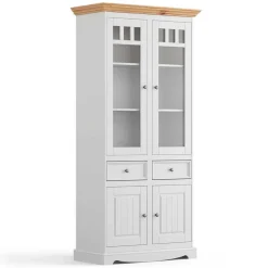 Country Style Vitrinenschrank 90x190x45 cm - Vitablo