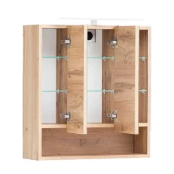 3D Spiegelschrank in Wildeiche Nachbildung - Tofias