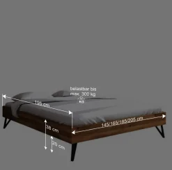 Dachzimmer Holzbett mit 190cm Länge - Mandirov