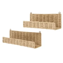 Deko Wandregale aus Kordelgeflecht - Giga (zweiteilig)