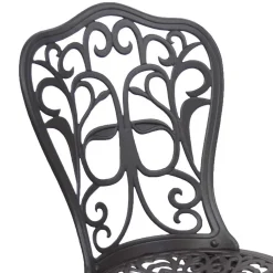 Dekorative Metallstühle für Garten Ykan in Dunkelbraun (2er Set)