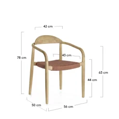 Design Armlehnenstühle mit Geflechtsitz - Renero (4er Set)