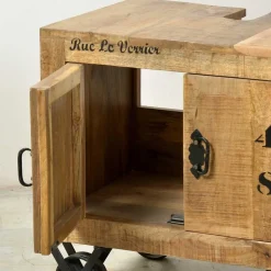 Design Badmöbel aus Massivholz - Indri (vierteilig)