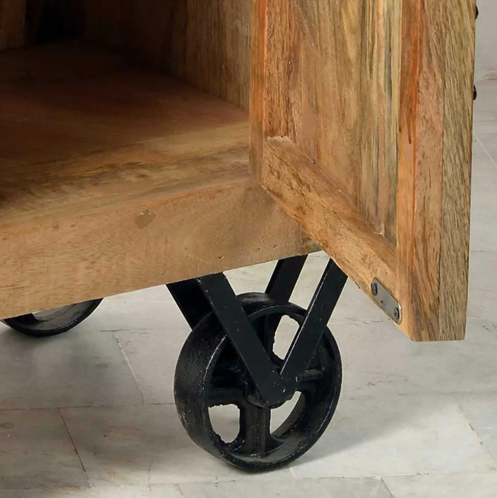 Design Badmöbel aus Massivholz - Indri (vierteilig)