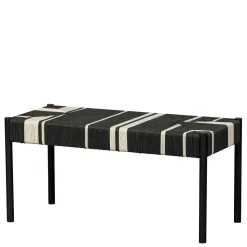Design Bank in Schwarz mit Weiß - Giuseppa