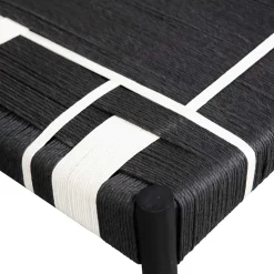 Design Bank in Schwarz mit Weiß - Giuseppa