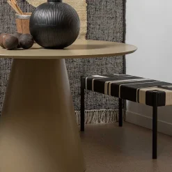 Design Bank in Schwarz mit Weiß - Giuseppa