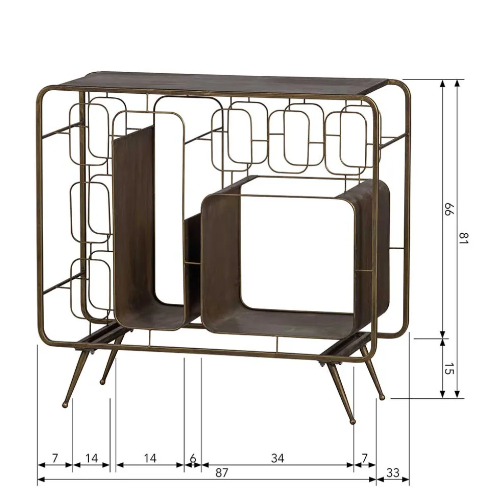 Design Bar Regal in Altmessing - Etzga