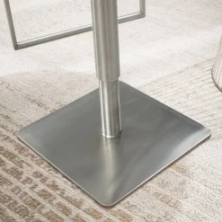 Design Barhocker in Schwarz und Silber - Hallein