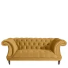 Design Barocksofa in Gelb Samtvelours - Alisho