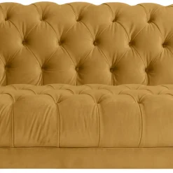 Design Barocksofa in Gelb Samtvelours - Alisho
