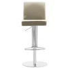Design Barstuhl in Taupe & Edelstahl - Forcelan