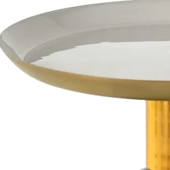 Design Beistelltisch mit Rauchglas Fuß - Fernandez