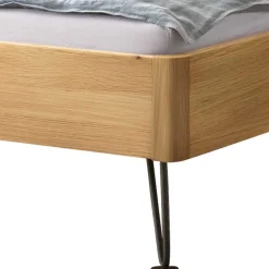 Design Bett aus hell geölter Eiche - Promenada