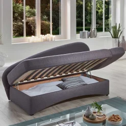 Design Bettcouch in Grau - Maelas