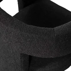 Design Cocktailsessel in Dunkelgrau Boucle - Seanno