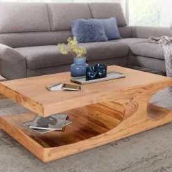 Design Couchtisch aus massivem Akazienholz - Drolivio