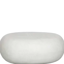 Design Couchtisch aus Tonfaser in Weiß - Liaguno